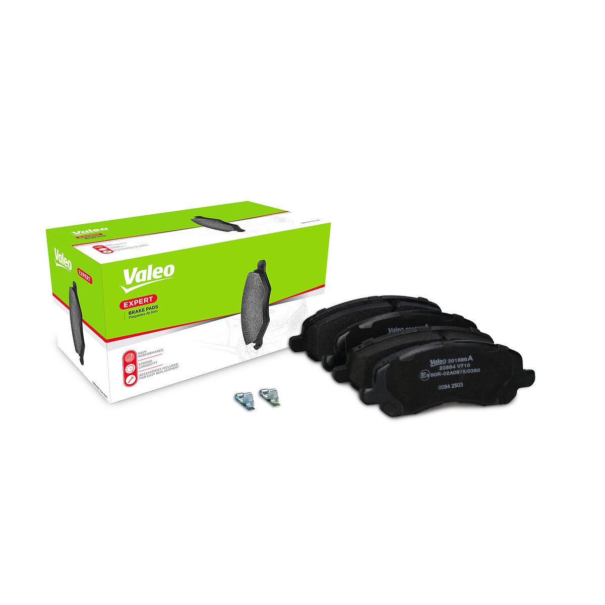 Jeu de 4 plaquettes de frein VALEO ref. 301886A